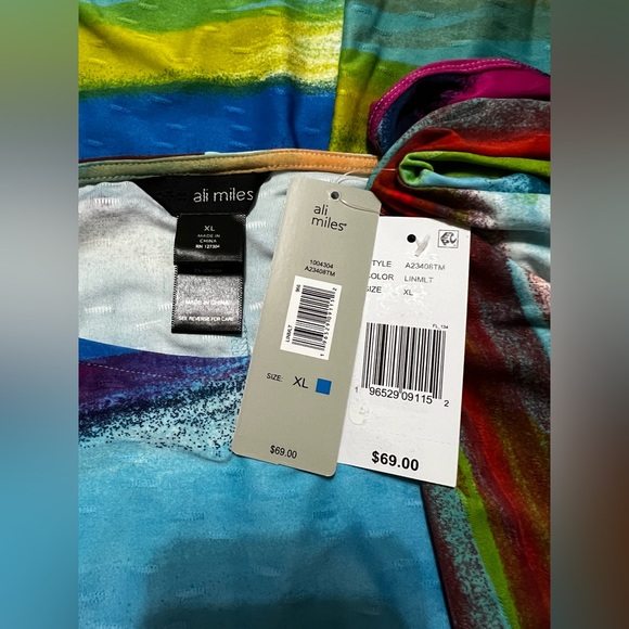 NWT Ali Miles Round Neck 3/4 Sleeve Front Side Twist Knit Tunic Size XL - Picture 7 of 7